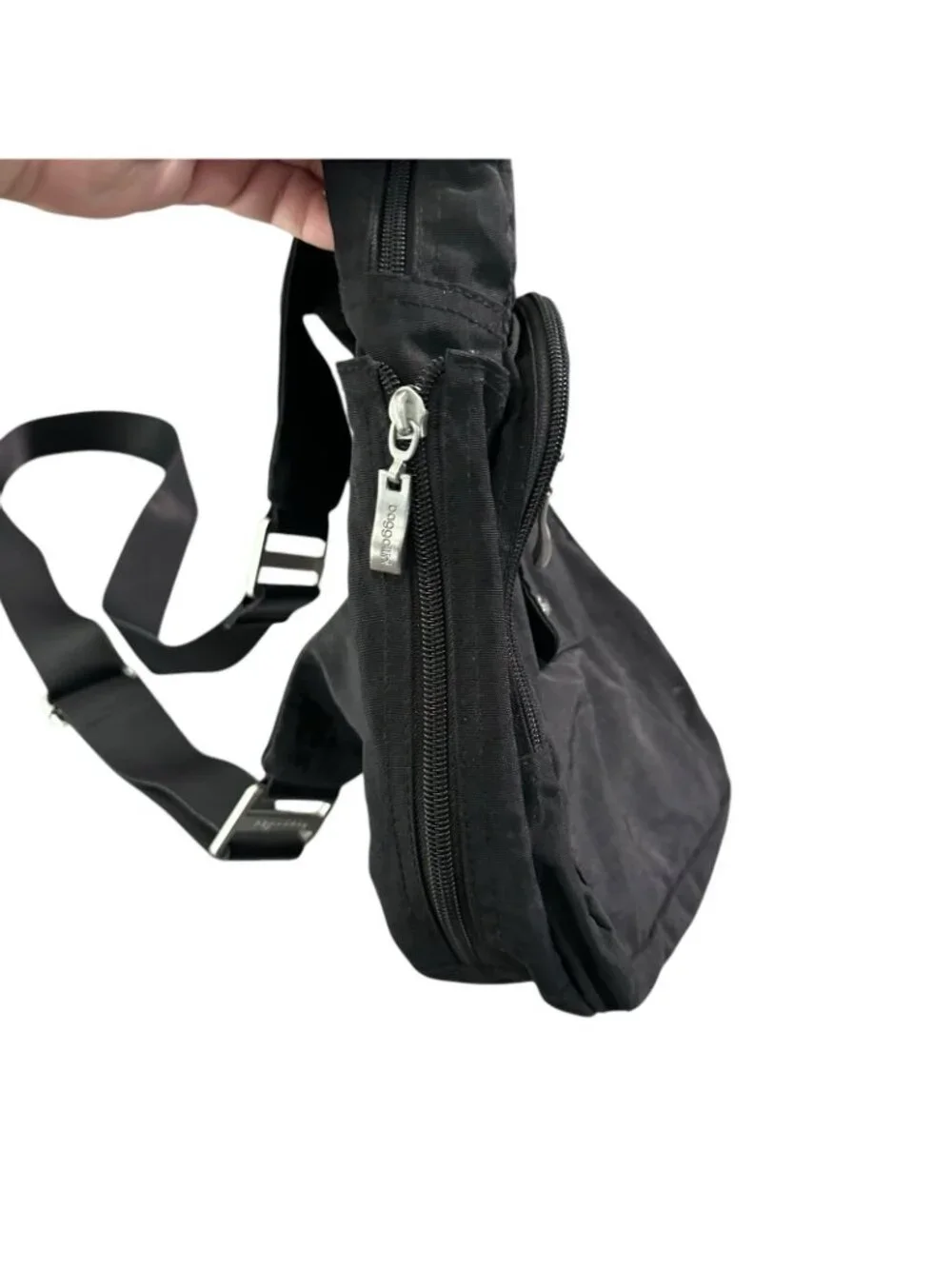 Baggallini Nylon Sling Crossbody Bag Backpack Travel Minimalist Multi pockets